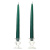 6 Inch Hunter Green Taper Candles Pair