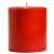 3 x 3 Red Unscented Pillar Candles