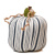 Canvas Stuffed Pumpkin White 4.5”