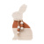 White and Orange Washed Wood Bunny