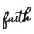 Black Script Faith Hanging Sign