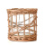 White Willow Wrapped Glass Votive Cup