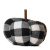 Large Black and White Stuffed Pumpkin