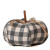 Stuffed Pumpkin with Gray Check Pattern Medium