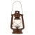 Tall Rustic Brown Metal Hurricane LED Lantern