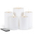 5 Piece White Resin Outdoor LED Candle Set