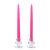 6 Inch Hot Pink Taper Candles Pair