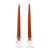 8 Inch Terracotta Taper Candles Pair