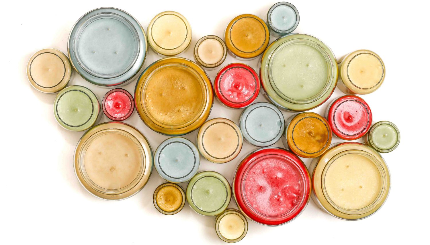 Top-Down of Different Size Candles