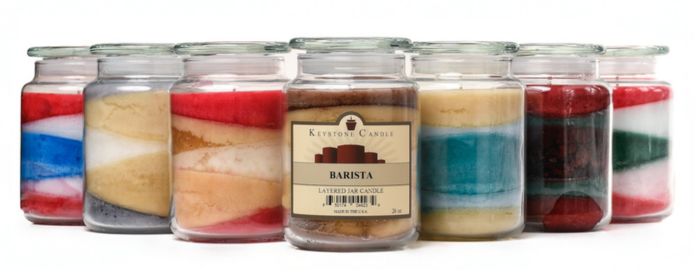 The layered 26-ounce jar candles