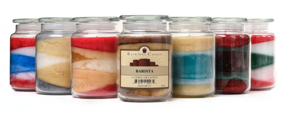 The layered 26-ounce jar candles