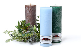 Textured 3x9 Pillar Candles