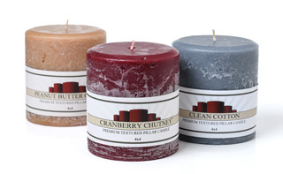 Textured 4x4 Pillar Candles