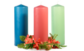 3x9 Unscented Pillar Candles
