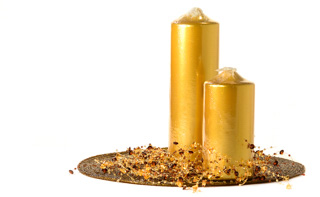 Metallic Pillar Candles