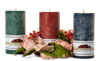 Textured 3x6 Pillar Candles