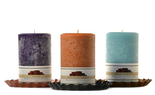 Textured 4x6 Pillar Candles