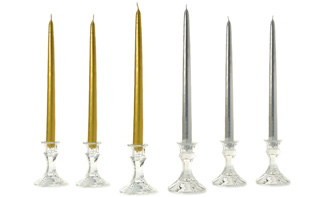 Metallic Taper Candles